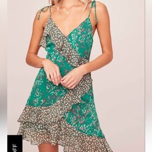ASTR Green Wrap Dress Size L